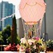 non-floral centrepiece - diy hot air balloons