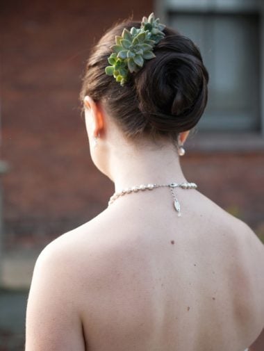 A Sophisticated Autumn Wedding Bride's Updo