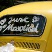 last minute wedding decor - just married sign
