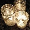 last minute wedding decor - mason jar candle holders