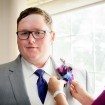 purple wedding - groom