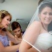 purple wedding - bride getting ready