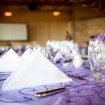 purple wedding - reception decor