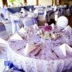 purple wedding - reception decor