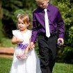 purple wedding - flower girl and ring bearer