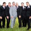 purple wedding - groomsmen