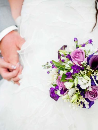 purple wedding - bouquet