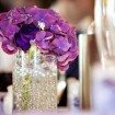 purple wedding - centrepiece