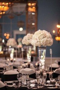 sophisticated wedding - centrepieces