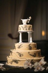 sophisticated wedding - wedding cake
