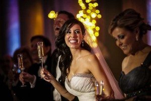 sophisticated wedding - bride at reception