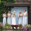 romantic summer wedding - bride and bridesmaids