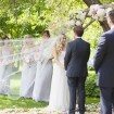 romantic summer wedding - bride and groom at ceremony