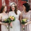 barn wedding - bride and bridesmaids