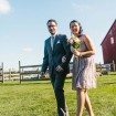 barn wedding - bridesmaid and groomsman