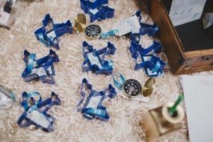aviation wedding - airplane cookie cutter and compass favours