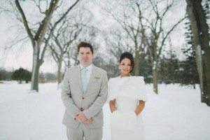 aviation wedding - bride and groom