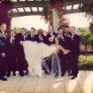 luxurious wedding - bride and groomsmen