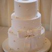 Purple Wedding - White Wedding Cake