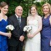 baseball wedding - bride and parents