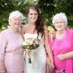 coral cottage wedding - bride and grandmothers