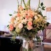 coral cottage wedding - bouquet