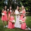 coral cottage wedding - bridal party