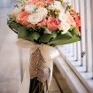 coral cottage wedding - bouquet
