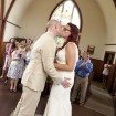 rustic wedding - first kiss