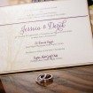 winter wedding - ring and invitation