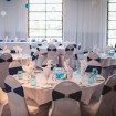 blue wedding - reception decor