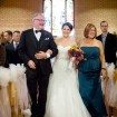 elegant fall wedding - bride walking down aisle