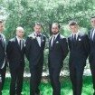 garden party wedding - groom and groomsmen