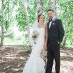 garden party wedding - bride and groom