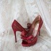 whimsical red wedding - shoes