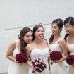 whimsical red wedding - bridal party