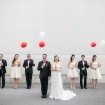 whimsical red wedding - wedding party