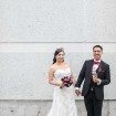 whimsical red wedding - bride and groom