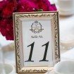 whimsical red wedding - table number