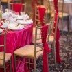 whimsical red wedding - reception decor