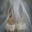 romantic montreal wedding - brides shoes