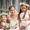 romantic montreal wedding - bride and flower girls