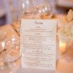 romantic montreal wedding - menu
