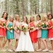 fun wedding ideas - multi-coloured bridesmaids
