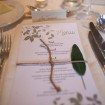 sophisticated picturesque wedding - twine wrapped menu