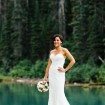 sophisticated picturesque wedding - bride with bouquet