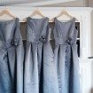 alberta wedding - bridesmaids charcoal grey dresses