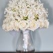 alberta wedding - white rose bouquet