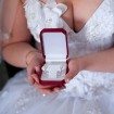alberta wedding - bride's snow globe earrings