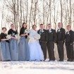 alberta wedding - bride and groom with bridal party